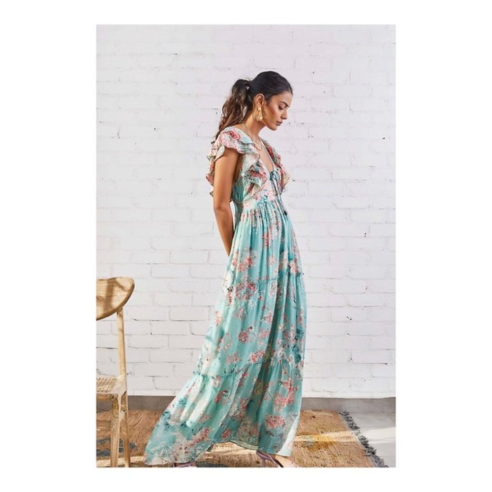 Hemant & Nandita Olivia Long Dress in Sage